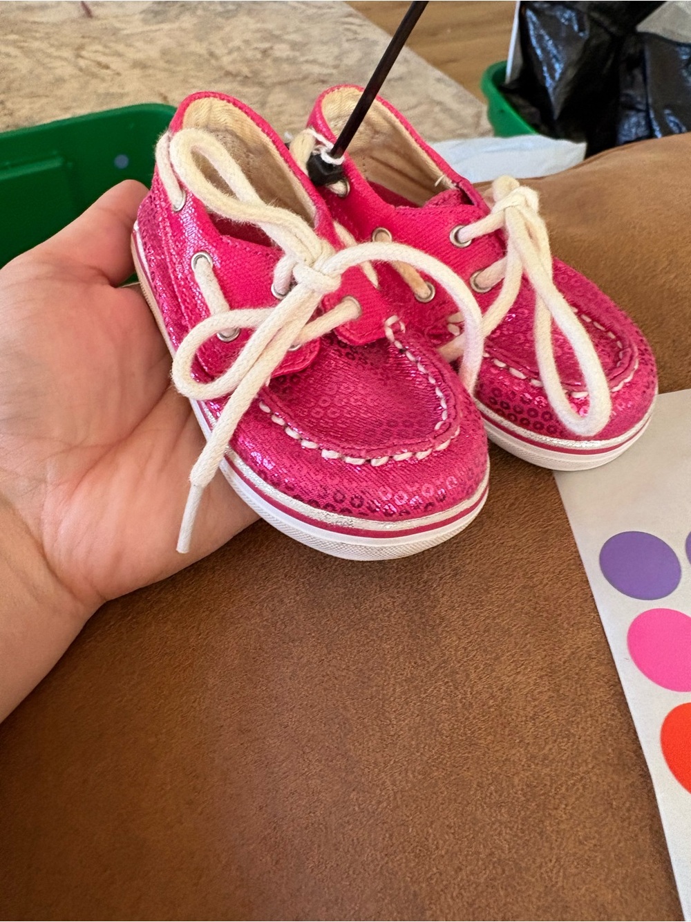 Pink Sperry Shoes // 3c